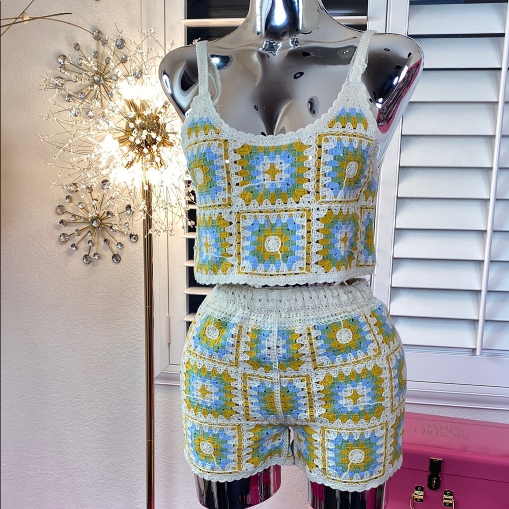 Crochet Cami & Shorts Set